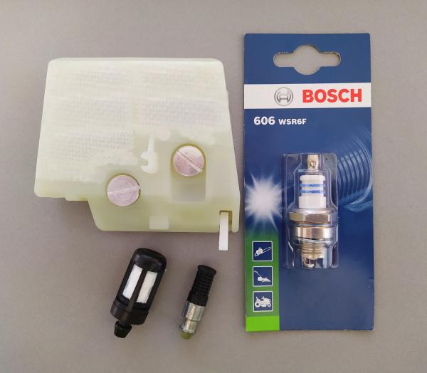 Wartungsset Benzinfilter Luftfilter Ölfilter Bosch Zündkerze WSR6F